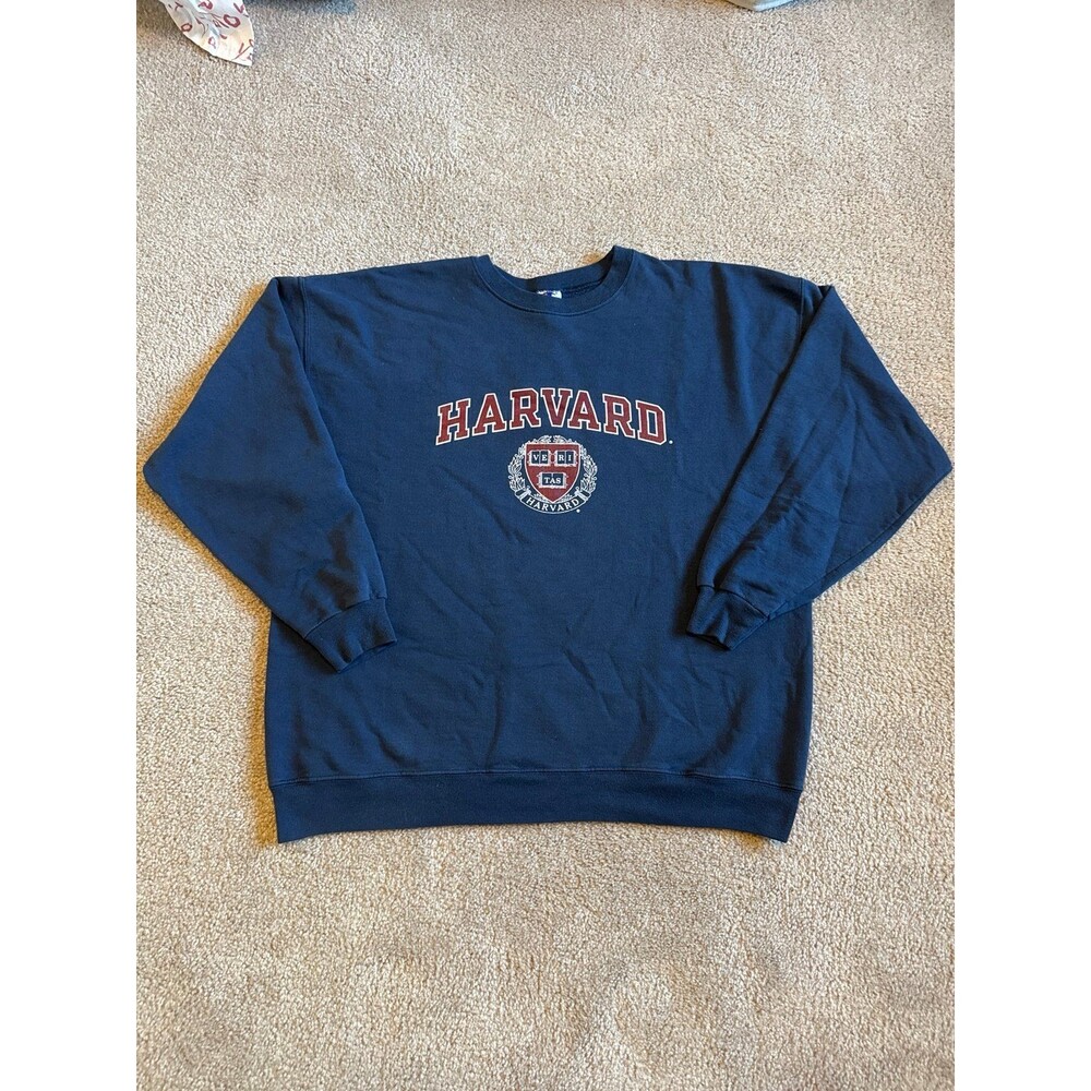 Vintage 90s Champion Harvard Unisex Crewneck Sweatshirt Size XL